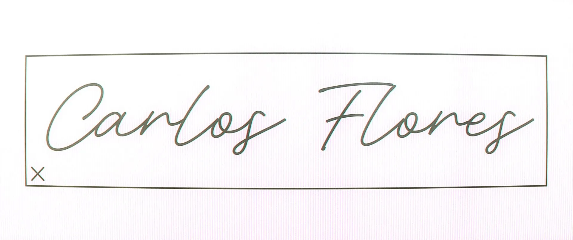 Carlos’s name signed in script across a signature line.